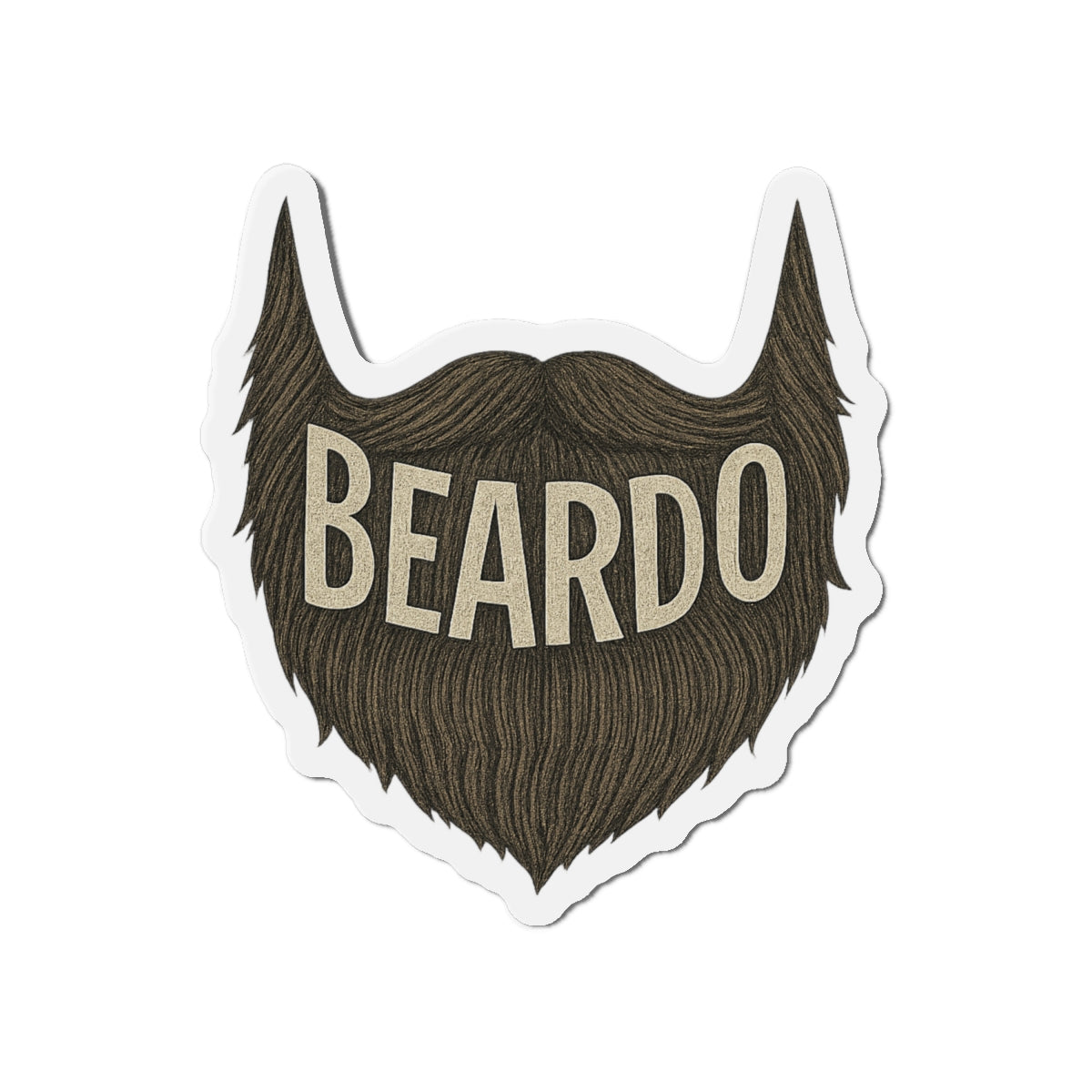 Beardo Beard-Shaped Die-Cut Magnet, Funny Gift for Bearded Men, Home Decor, Refrigerator Magnet, Beardo Magnet