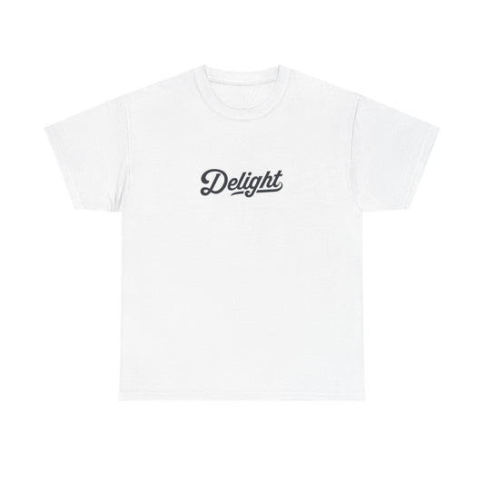 Delight Brand Unisex Heavy Cotton Tee | Casual Wear, Gift for Friends, Everyday Comfort, Positive Vibes, Vintage Style