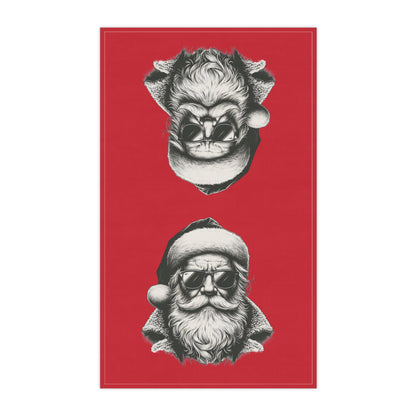 Cool Santa Tea Towels for Holiday Kitchen Decor, Christmas Gifts for Him, Fun Dish Towels, Festive Home Accessories, Unique Cooking Gifts
