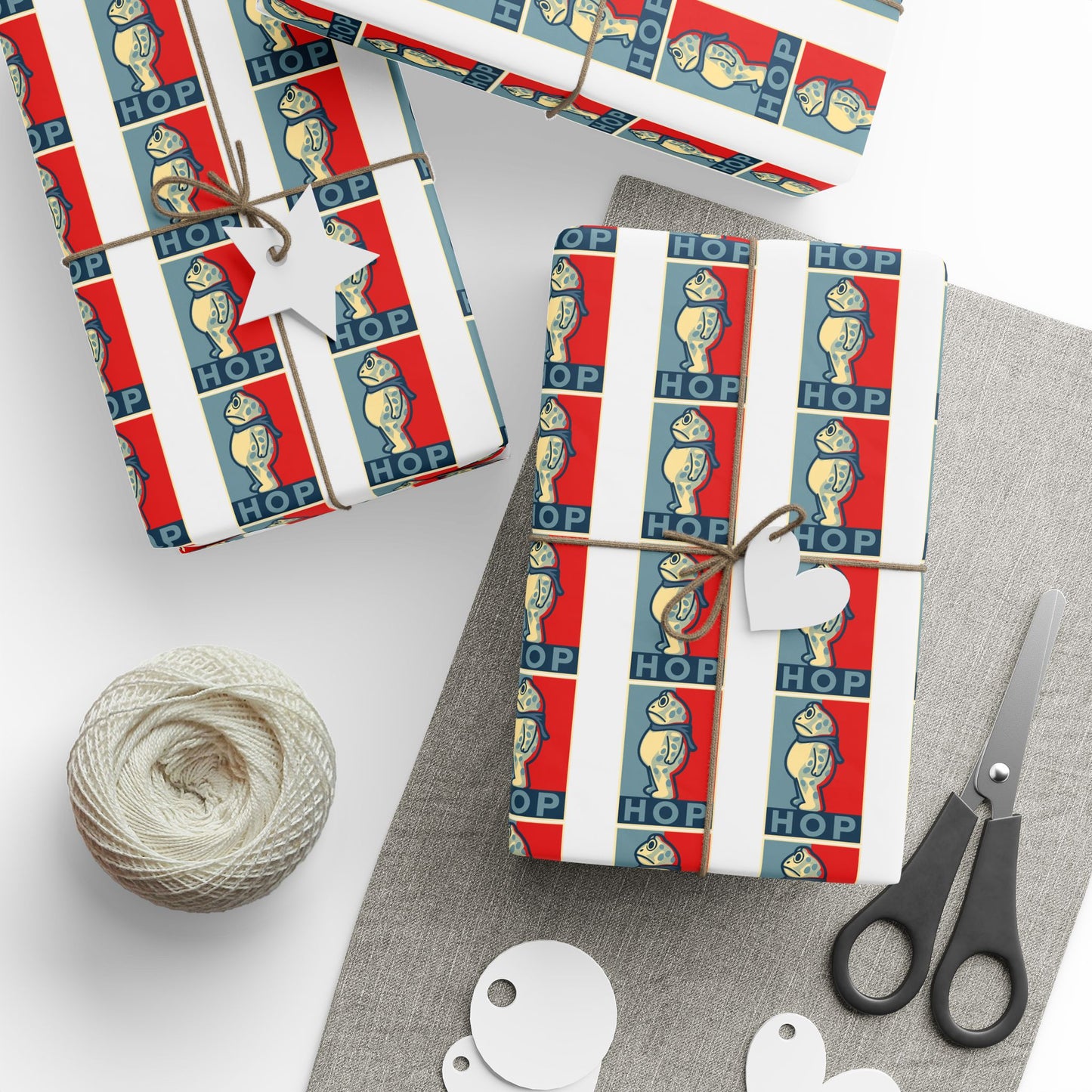 Portland Frog 'Hop' Pattern Wrapping Paper | Anti Trump Christmas | Resist | Foxtrot Delta Tango
