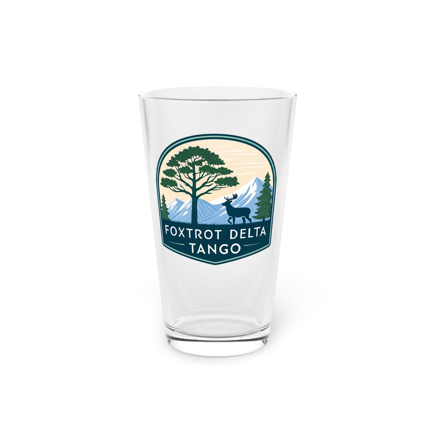 Foxtrot Delta Tango Pint Glass | 16oz | FDT | Anti Trump | Resist | FDT Logo