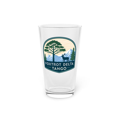 Foxtrot Delta Tango Pint Glass | 16oz | FDT | Anti Trump | Resist | FDT Logo