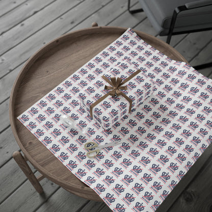 No Kings Pattern Wrapping Paper | Glossy or Matte Finish Options | Anti-Trump | No Kings in America