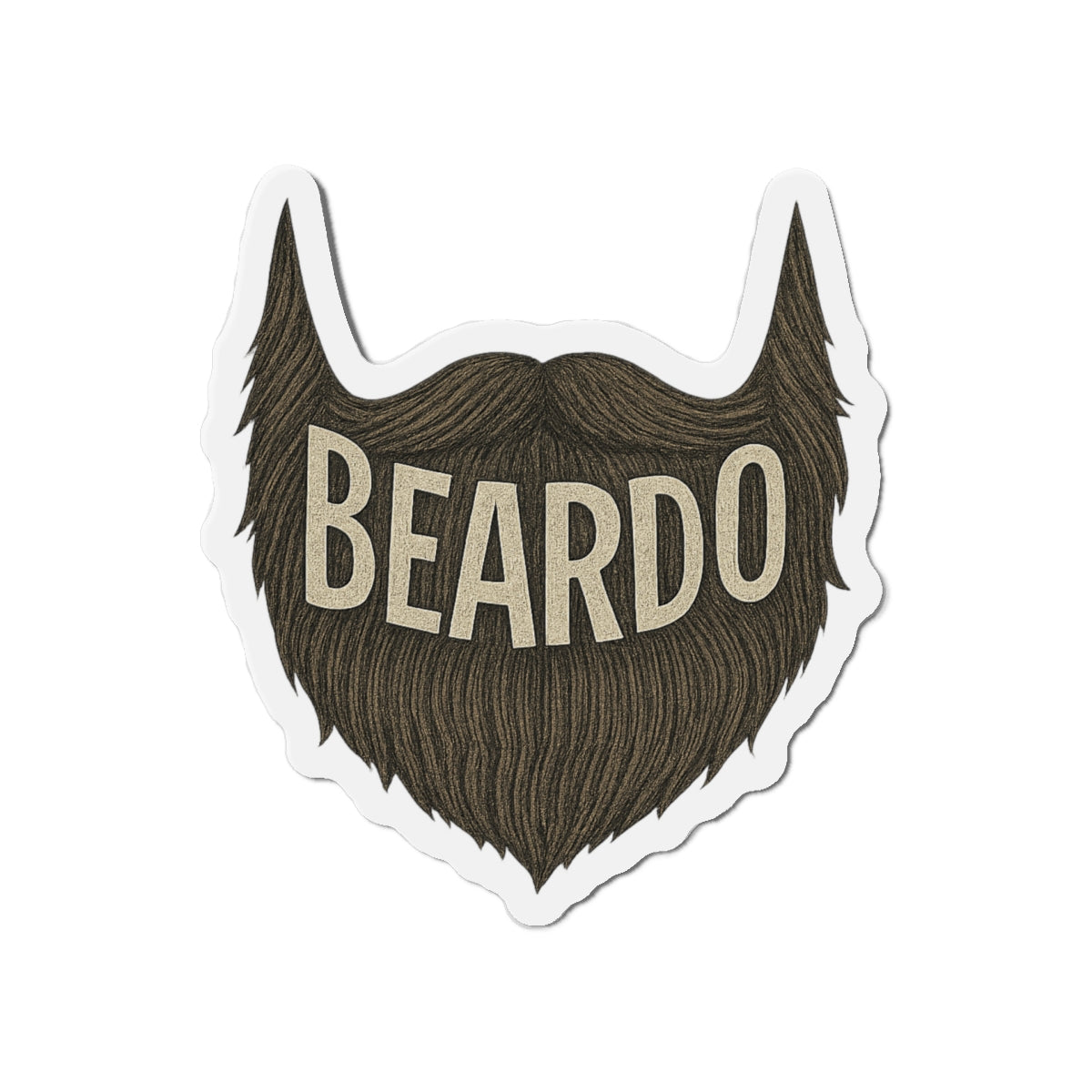 Beardo Beard-Shaped Die-Cut Magnet, Funny Gift for Bearded Men, Home Decor, Refrigerator Magnet, Beardo Magnet