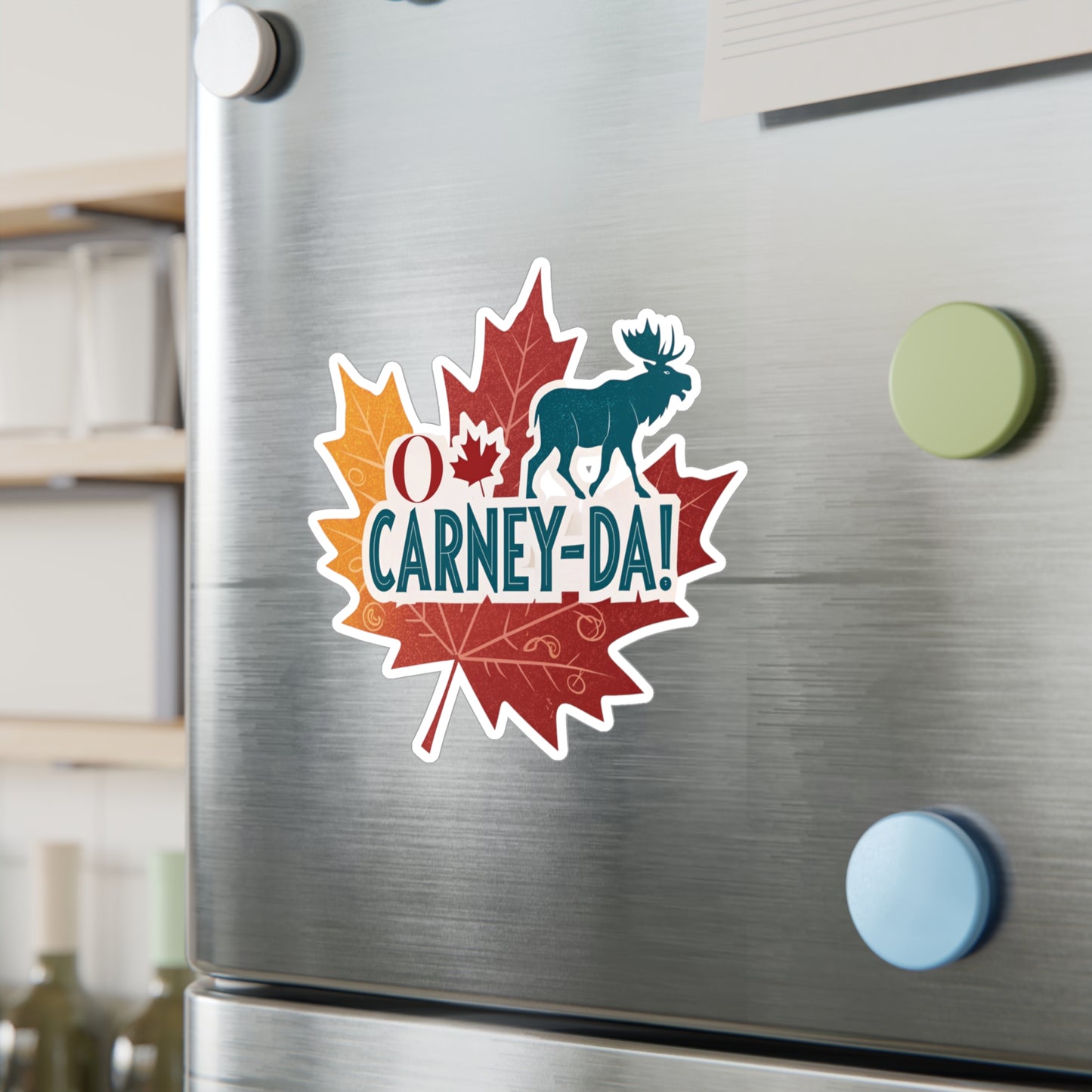 O Carney-da! Fun Canadian Kiss-Cut Vinyl Decals, Moose Designs for Car Stickers, Scrapbooking, Gifts, Canada Day Decor, Unique Vinyl Art