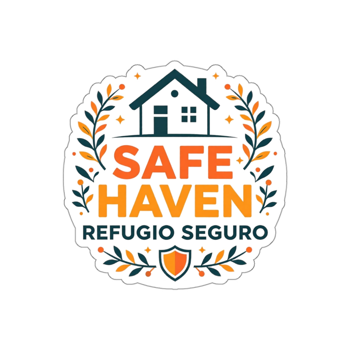 Safe Haven Bilingual Die-Cut Stickers