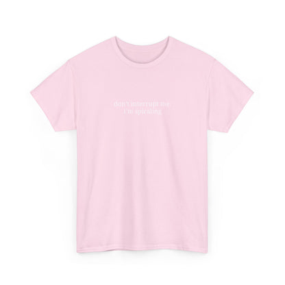 Spiraling Unisex Heavy Cotton Tee, Casual Wear, Gift for Mental Health Awareness, Funny Tee, Relaxed Fit, Everyday Comfort