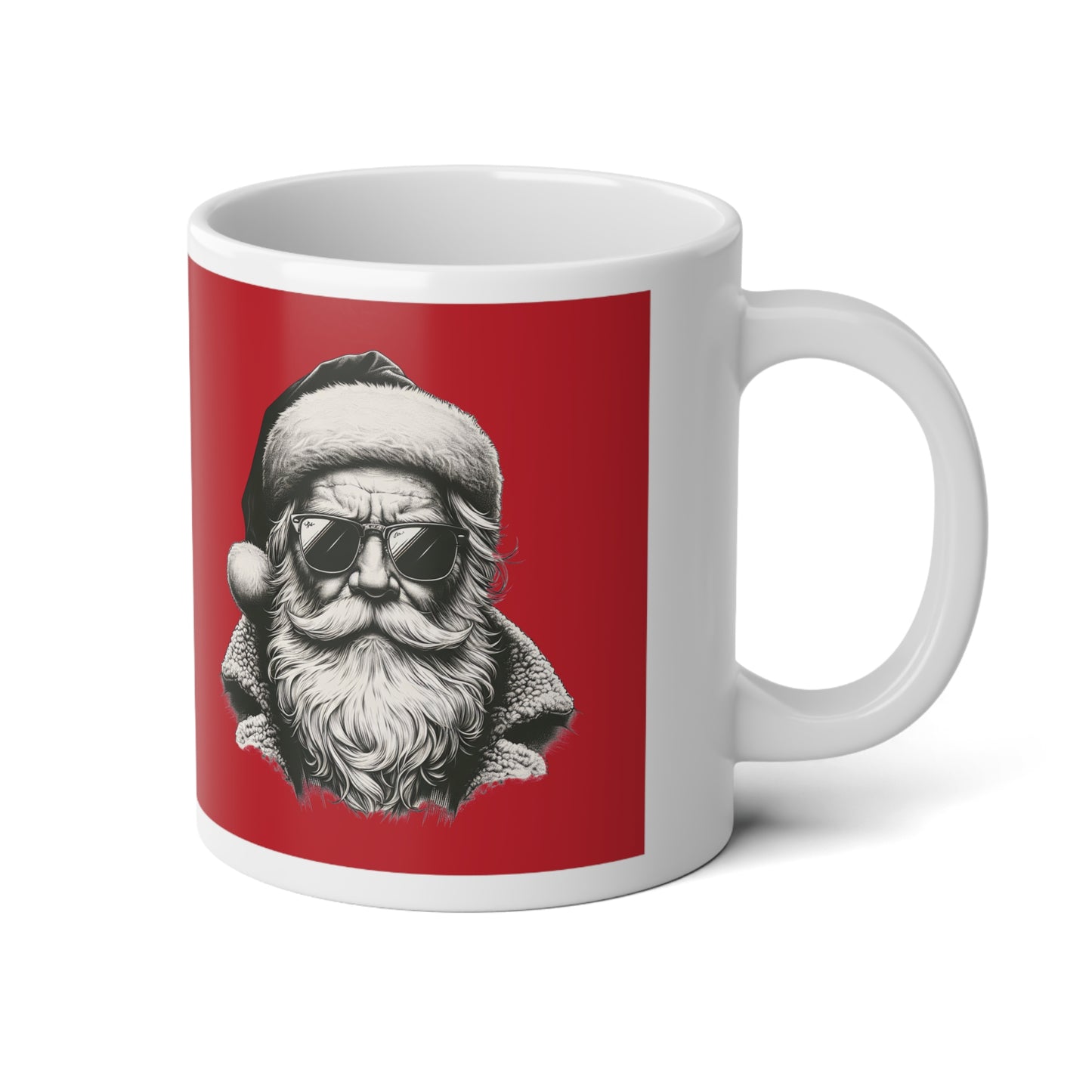 Large Santa Mug! Fun Holiday Gift, Christmas Coffee Cup, Unique Mug for Parties, Kitchen Decor, Animal Lover's Mug