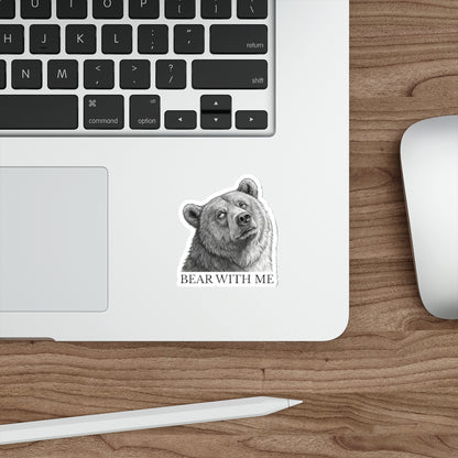 Bear With Me Die-Cut Stickers | Cute Animal Stickers for Laptops, Journals, Water Bottles, Gifts, and Home Decor