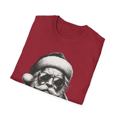 Cool Santa Graphic Unisex T-Shirt, Funny Holiday Tee, Christmas Gift, Retro Santa Shirt, Festive Apparel, Men and Women Holiday Wear