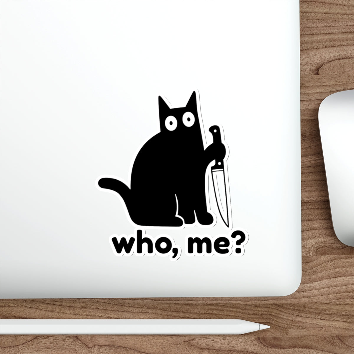 Who, Me? | Whimsical Cat Die-Cut Stickers | Perfect for Laptop, Water Bottle, Journal, Cat Lovers, Gift Ideas