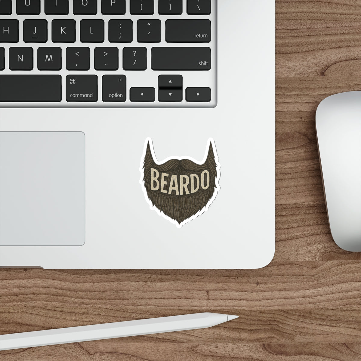 Beardo Die-Cut Stickers for Bearded Individuals, Laptop Decor, Barbershop Decor, Gifting for Fathers Day, Beard Enthusiasts