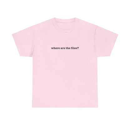 Where Are The Files? Unisex Heavy Cotton Tee | Graphic Tee, Casual Wear