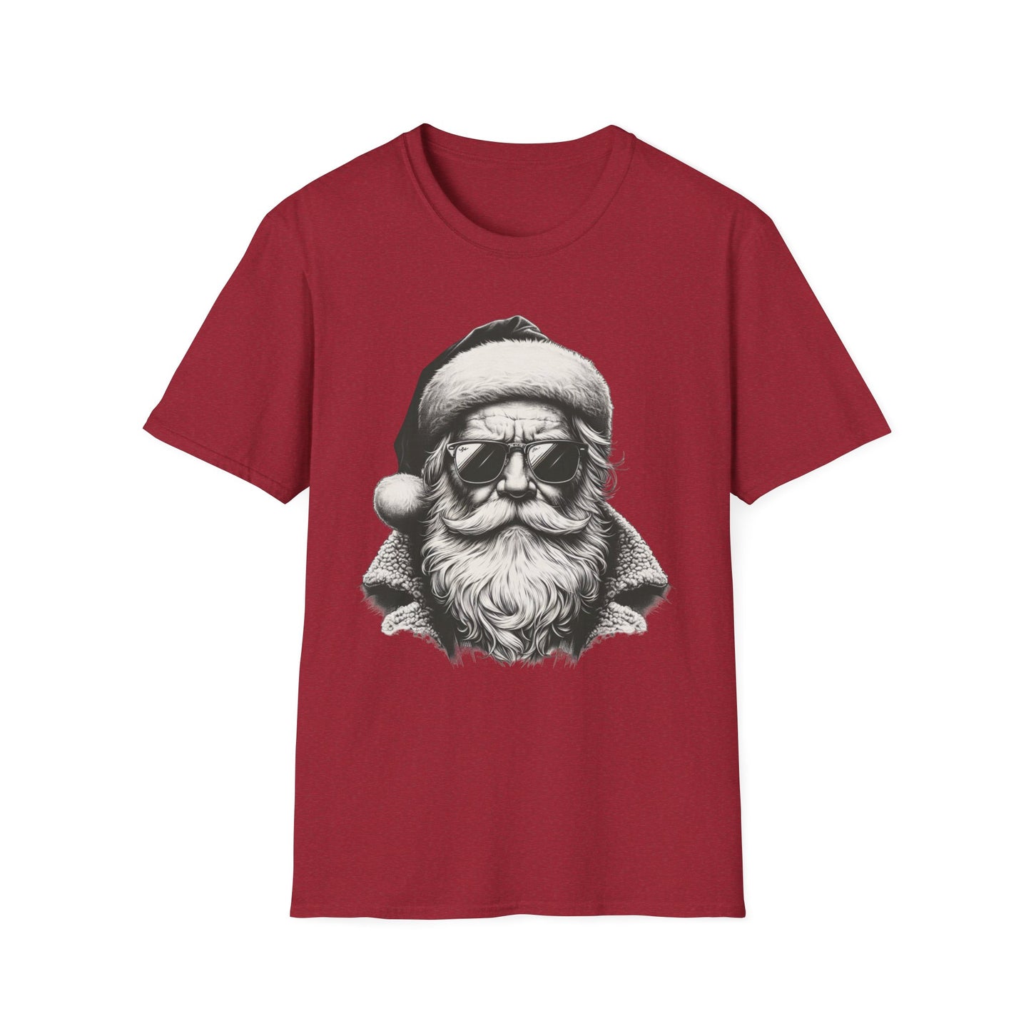 Cool Santa Graphic Unisex T-Shirt, Funny Holiday Tee, Christmas Gift, Retro Santa Shirt, Festive Apparel, Men and Women Holiday Wear