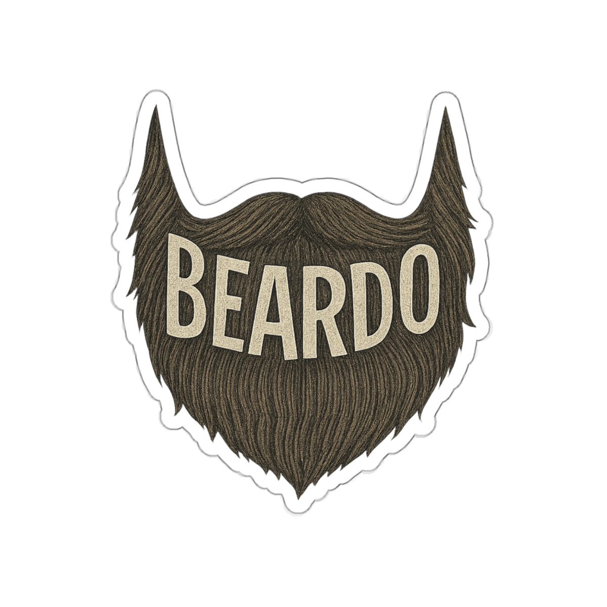 Beardo Die-Cut Stickers for Bearded Individuals, Laptop Decor, Barbershop Decor, Gifting for Fathers Day, Beard Enthusiasts