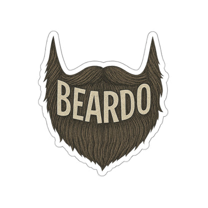 Beardo Die-Cut Stickers for Bearded Individuals, Laptop Decor, Barbershop Decor, Gifting for Fathers Day, Beard Enthusiasts