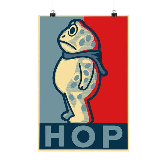 Portland Frog 'HOP' Pop Art Poster | Matte Vertical Poster | Retro Political Style | Anti Trump | Anti I.C.E | Resist