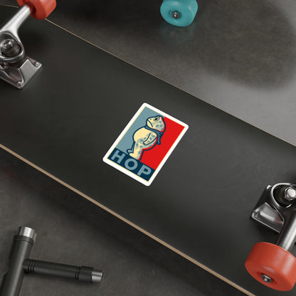 Portland Frog "Hop" Die-Cut Stickers | Obama Inspired Vinyl Decal for Laptops, Water Bottles, Notebooks, and More