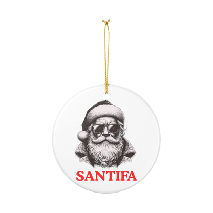 Santifa Santa Ornament | Christmas Decor | Anti Fascist | Foxtrot Delta Tango | Holiday Decoration