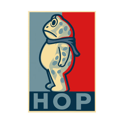 Portland Frog 'HOP' Pop Art Poster | Matte Vertical Poster | Retro Political Style | Anti Trump | Anti I.C.E | Resist