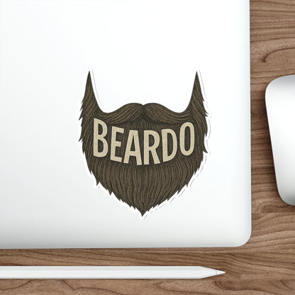 Beardo Die-Cut Stickers for Bearded Individuals, Laptop Decor, Barbershop Decor, Gifting for Fathers Day, Beard Enthusiasts