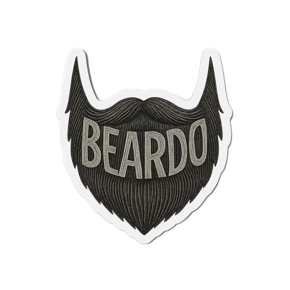 Beardo Beard-Themed Die-Cut Magnet, Fun Décor for Bearded Friends, Great Gift for Father's Day, Hipster Home Accents, Kitchen, Office