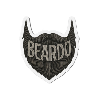 Beardo Beard-Themed Die-Cut Magnet, Fun Décor for Bearded Friends, Great Gift for Father's Day, Hipster Home Accents, Kitchen, Office