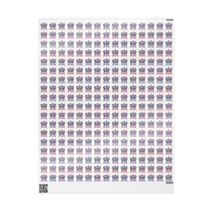 No Kings Pattern Wrapping Paper | Glossy or Matte Finish Options | Anti-Trump | No Kings in America