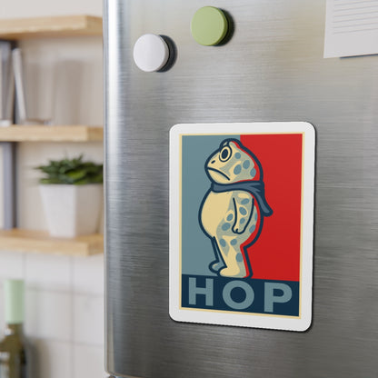 Portland Frog "Hop" Die-Cut Magnet | Obama Inspired Die-Cut Frog Magnets for Refrigerator Art, Vehicle Magnet