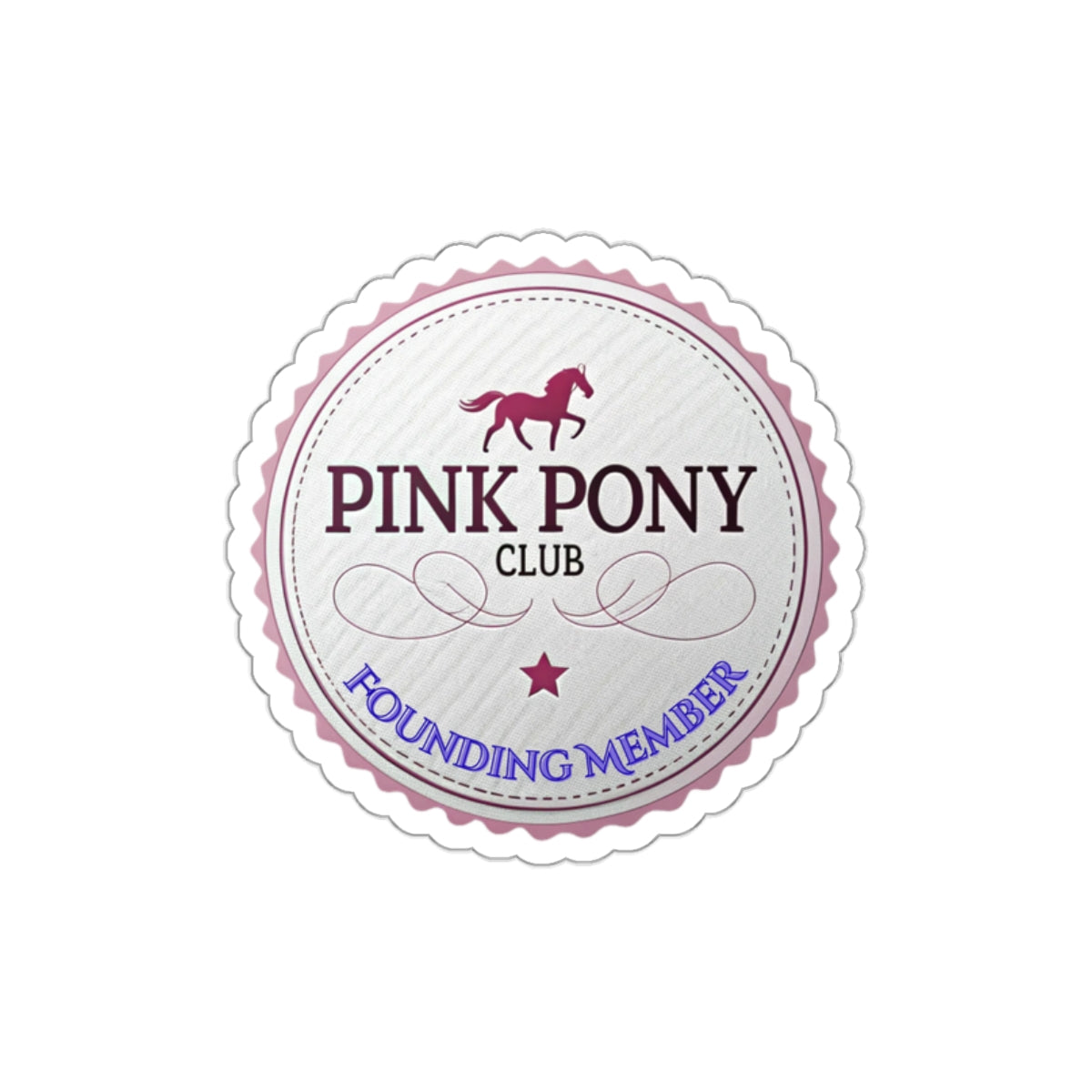 Pink Pony Club Die-Cut Stickers - Perfect for Horse Lovers, Laptop Decor, Party Favors, Scrapbooking, Gift Accessories