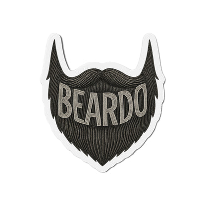 Beardo Beard-Themed Die-Cut Magnet, Fun Décor for Bearded Friends, Great Gift for Father's Day, Hipster Home Accents, Kitchen, Office