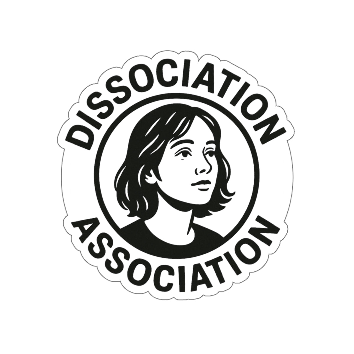 Dissociation Association Die-Cut Stickers | Unique Vinyl Decals for Laptop, Phone, Water Bottle, Journals, Cool Gifts