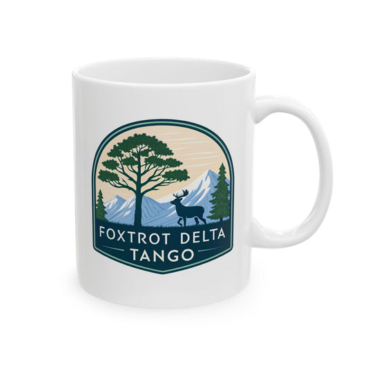 Foxtrot Delta Tango Mug - Nature-Inspired Ceramic Mug - Wildlife Coffee Cup