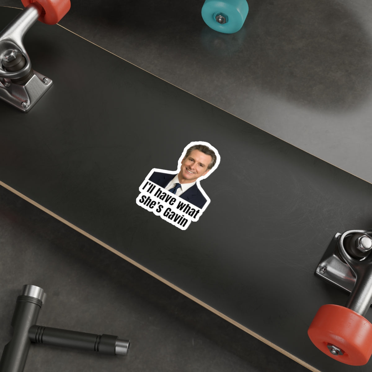 Gavin Newsom Die-Cut Stickers, Political Humor, Laptop Decor, Car Stickers, Gift for Friends