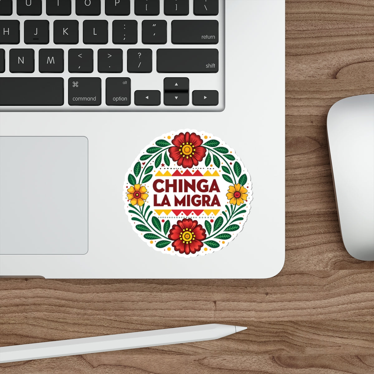 Chinga La Migra Anti I.C.E Vibrant Die-Cut Stickers for Empowerment and Expression, Laptop Decor, Party Favors, Artistic Gifts