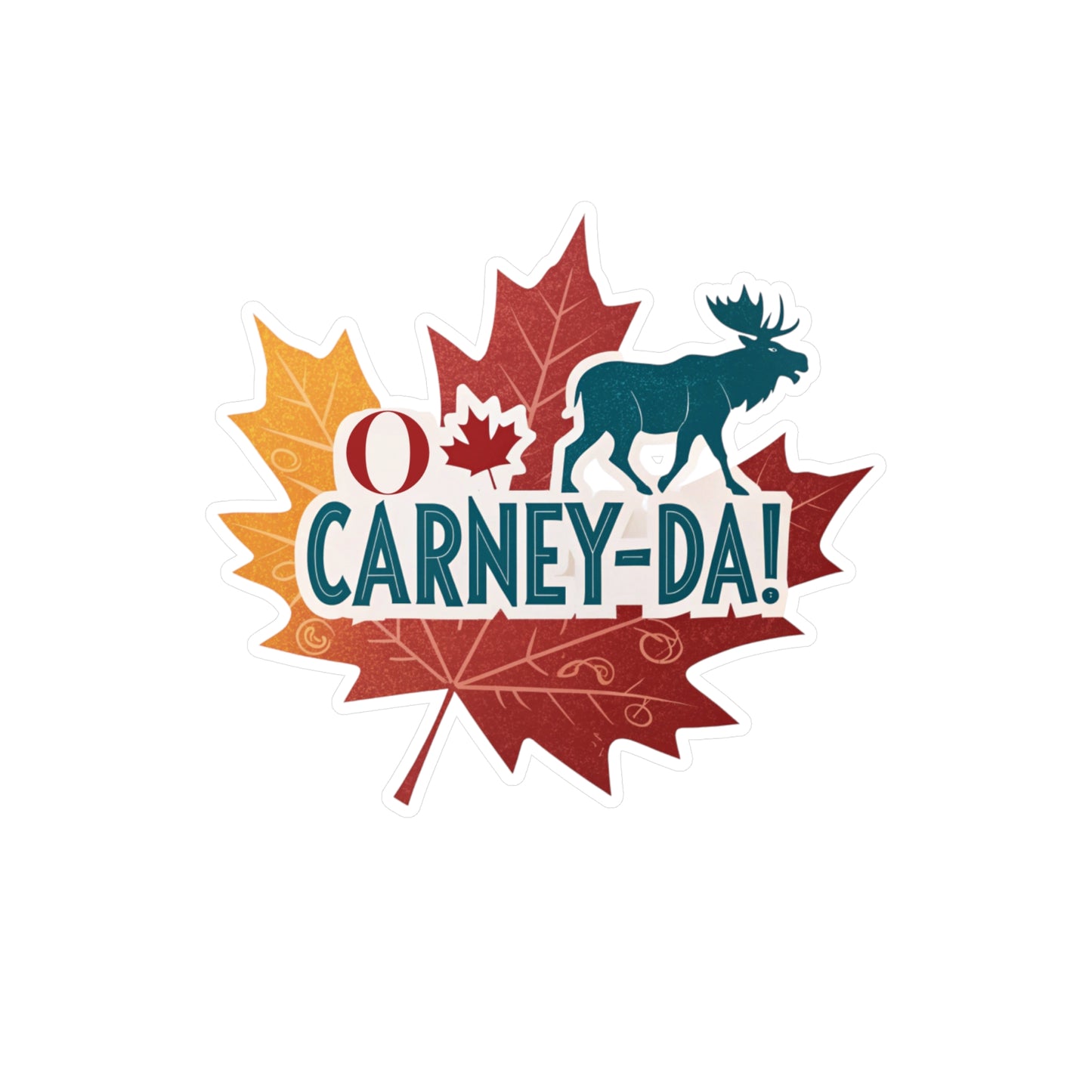 O Carney-da! Fun Canadian Kiss-Cut Vinyl Decals, Moose Designs for Car Stickers, Scrapbooking, Gifts, Canada Day Decor, Unique Vinyl Art