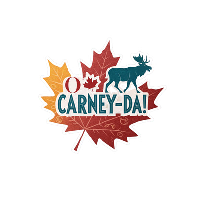 O Carney-da! Fun Canadian Kiss-Cut Vinyl Decals, Moose Designs for Car Stickers, Scrapbooking, Gifts, Canada Day Decor, Unique Vinyl Art