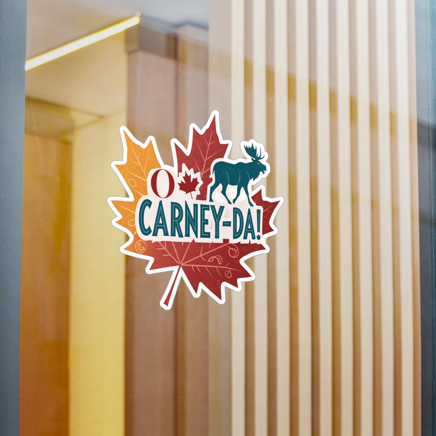 O Carney-da! Fun Canadian Kiss-Cut Vinyl Decals, Moose Designs for Car Stickers, Scrapbooking, Gifts, Canada Day Decor, Unique Vinyl Art