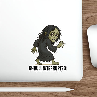 Ghoul, Interrupted Halloween Die-Cut Stickers | Spooky Decor for Halloween, Gifts for Ghoulish Fans, Laptop Stickers, Witchy Accessories