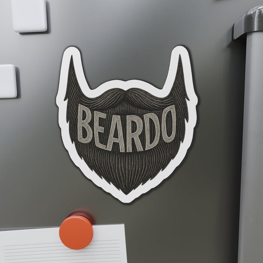 Beardo Beard-Themed Die-Cut Magnet, Fun Décor for Bearded Friends, Great Gift for Father's Day, Hipster Home Accents, Kitchen, Office