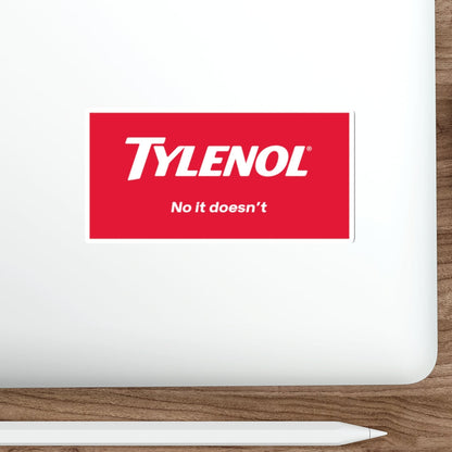 Satirical Tylenol Die-Cut Sticker, Funny Office Stickers, Laptop Decals, Gift for Friends, Humor Stickers
