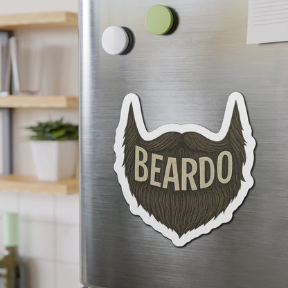 Beardo Beard-Shaped Die-Cut Magnet, Funny Gift for Bearded Men, Home Decor, Refrigerator Magnet, Beardo Magnet