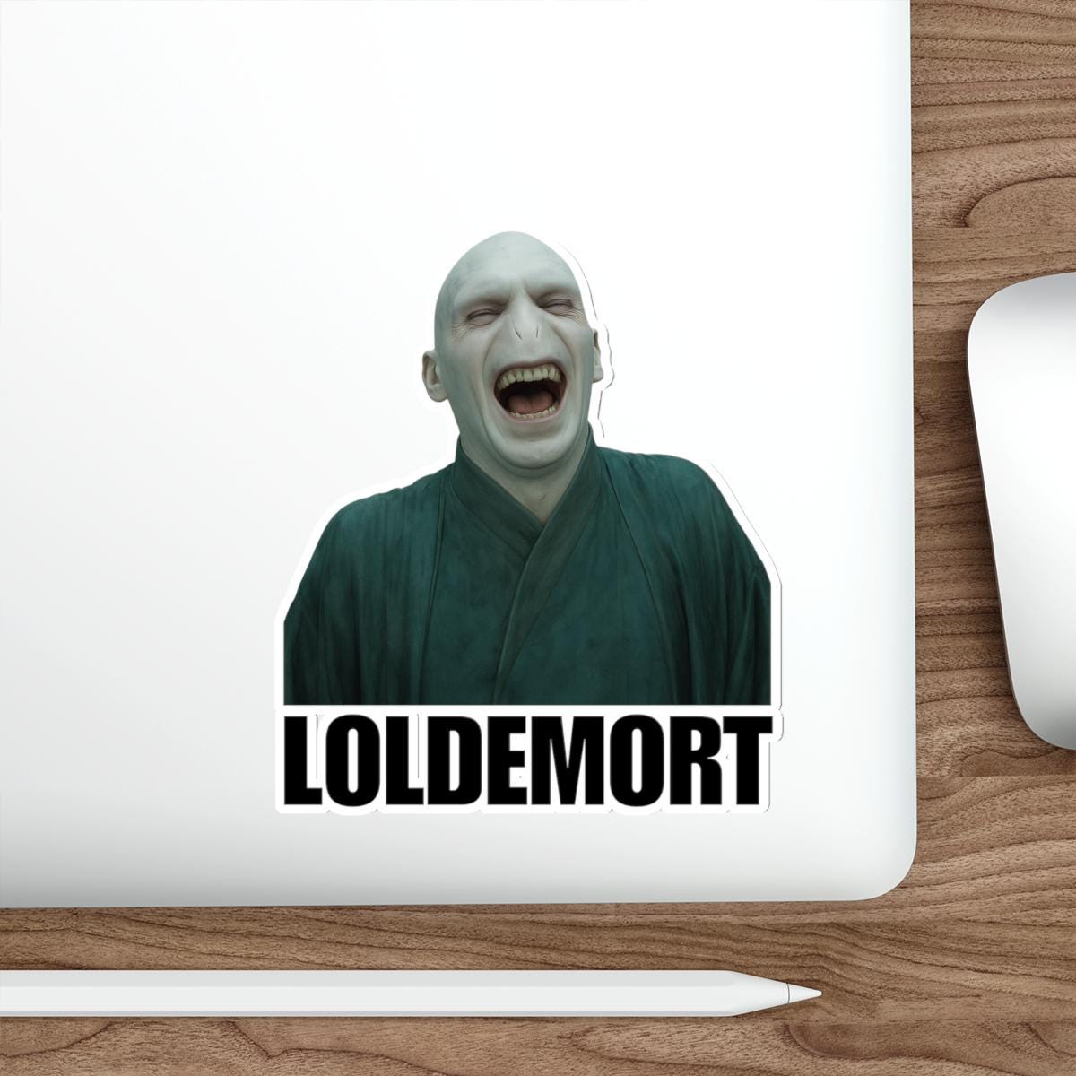 Loldemort Humorous Die-Cut Sticker, Fun Vinyl Decals for Laptops, Water Bottles, Gift for Harry Potter Fans, Quirky Stickers