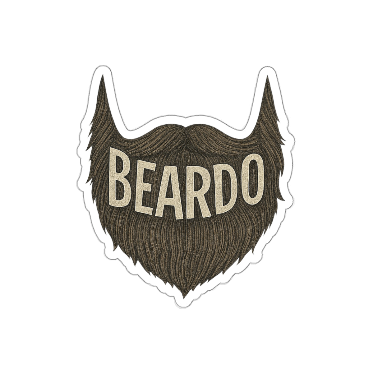 Beardo Die-Cut Stickers for Bearded Individuals, Laptop Decor, Barbershop Decor, Gifting for Fathers Day, Beard Enthusiasts
