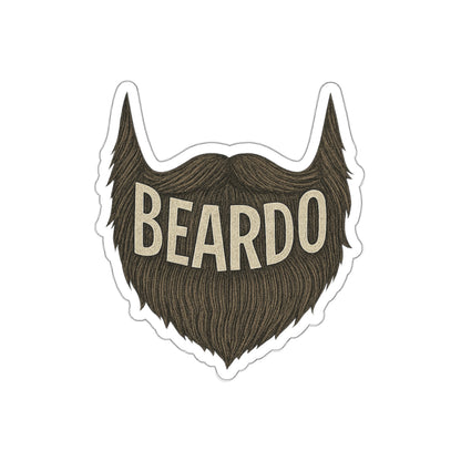 Beardo Die-Cut Stickers for Bearded Individuals, Laptop Decor, Barbershop Decor, Gifting for Fathers Day, Beard Enthusiasts