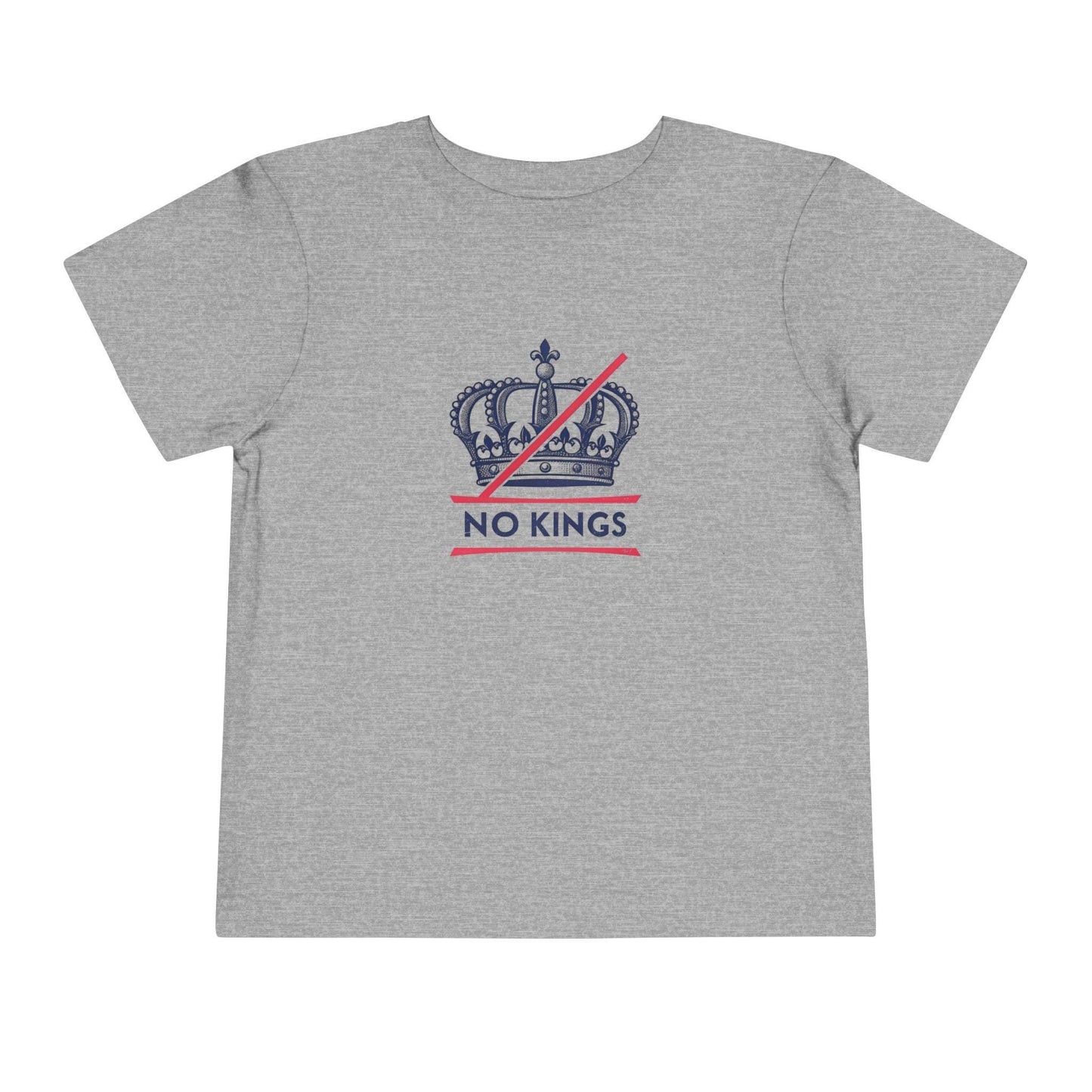 No Kings Toddler Short Sleeve Tee - No Kings Crown Design, Funny Kids Shirt, Birthday Gift, Toddler Outfit, Playful Summer Tee