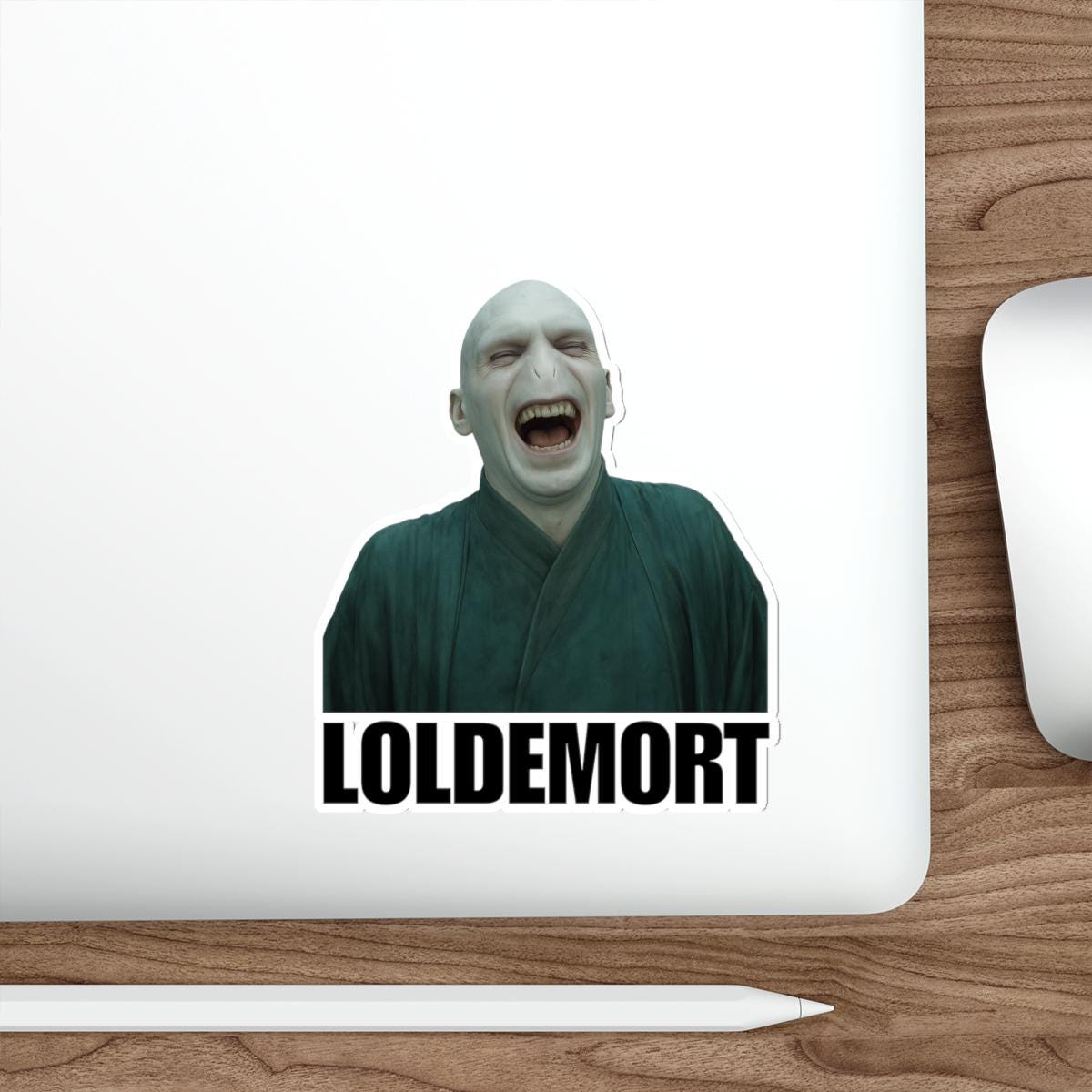 Loldemort Humorous Die-Cut Sticker, Fun Vinyl Decals for Laptops, Water Bottles, Gift for Harry Potter Fans, Quirky Stickers