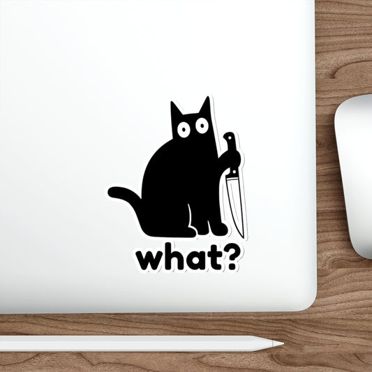 Playful Cat Die-Cut Stickers, Cute Cat Decor, Laptop Stickers, Cat Lover Gifts, Quirky Home Accessories, Fun Pet Stickers