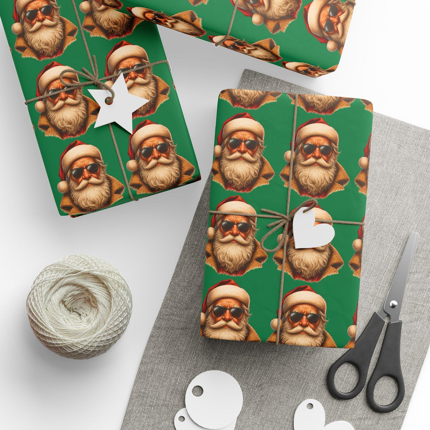 Cool Santa Christmas Wrapping Paper | Gift Wrap | Santa Gifts | Holiday Wrapping Paper | Unique Gift Wrap