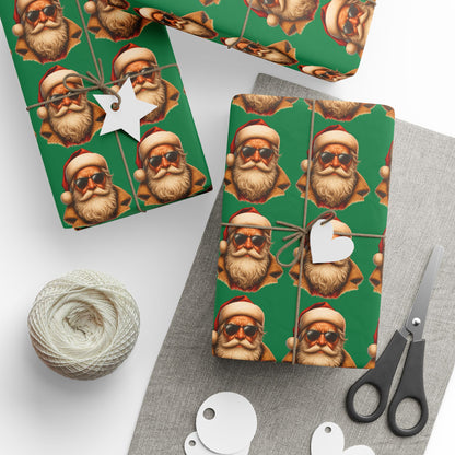 Cool Santa Christmas Wrapping Paper | Gift Wrap | Santa Gifts | Holiday Wrapping Paper | Unique Gift Wrap